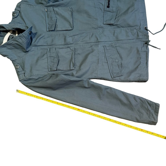 Bench Blue Grey Cargo Utility Jacket Size XS Streetwear Casual Lightweight - Picture 6 of 16